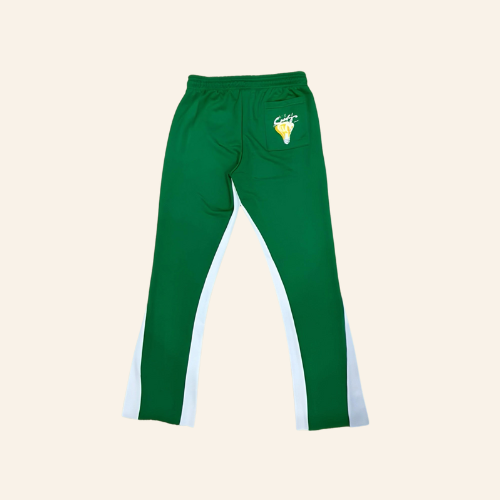 Green Dults Stacked Sweat Pants