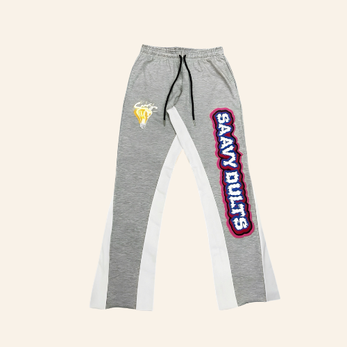 Grey Dults Stacked Sweat Pants