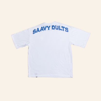 Dults Oversized T-Shirt Blue Logo