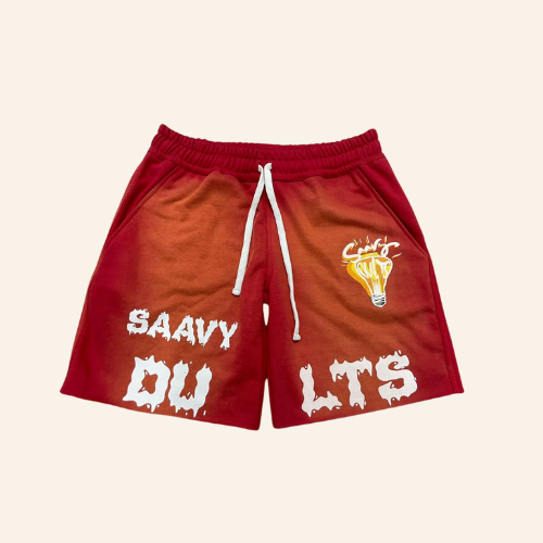 Red Dults Sweat Short