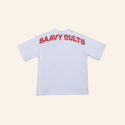 Dults Oversized T-Shirt Red Logo