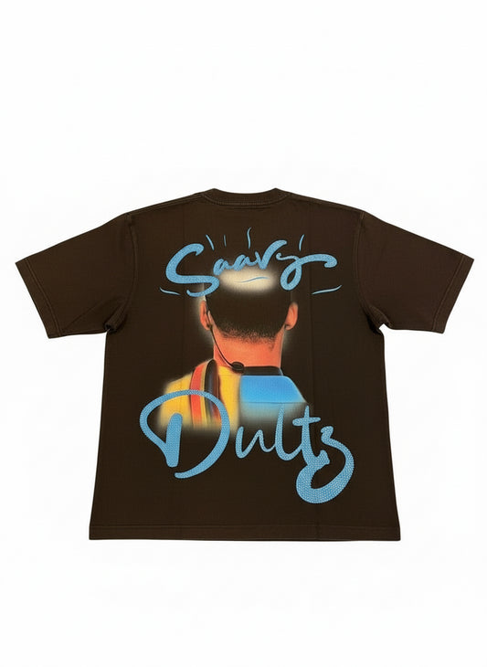 Urkel Genius Black Acid Wash Tee Shirt