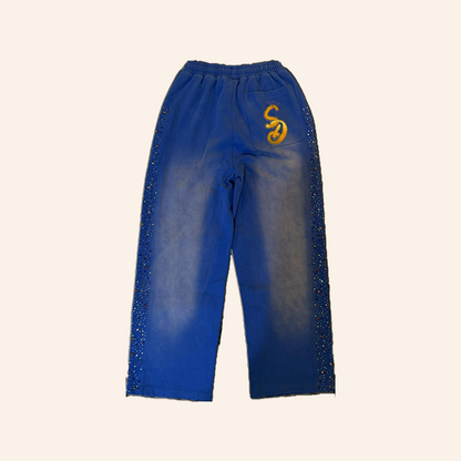 Royal Blue Saavy Rhinestones Sweats