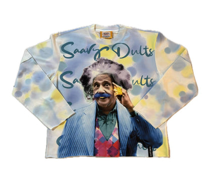 Dults Oversized T-Shirt Multi Color Einstein Long Sleeve
